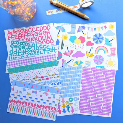 April Showers Full Sticker Set