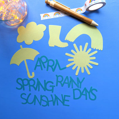 April Showers Vellum Die Cuts Pack