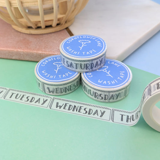 Days Of The Week Washi Tape