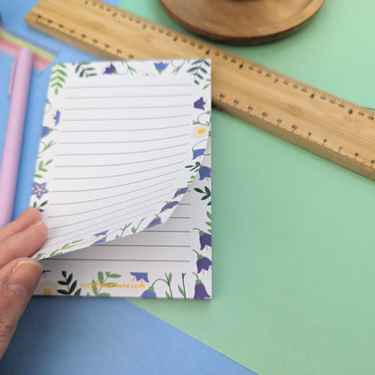 A6 Notepad Floral Meadow - Bluebells