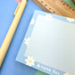 Square Memo pad - Blue Daisies