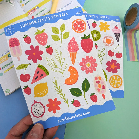 Summer Fruits Sticker Set