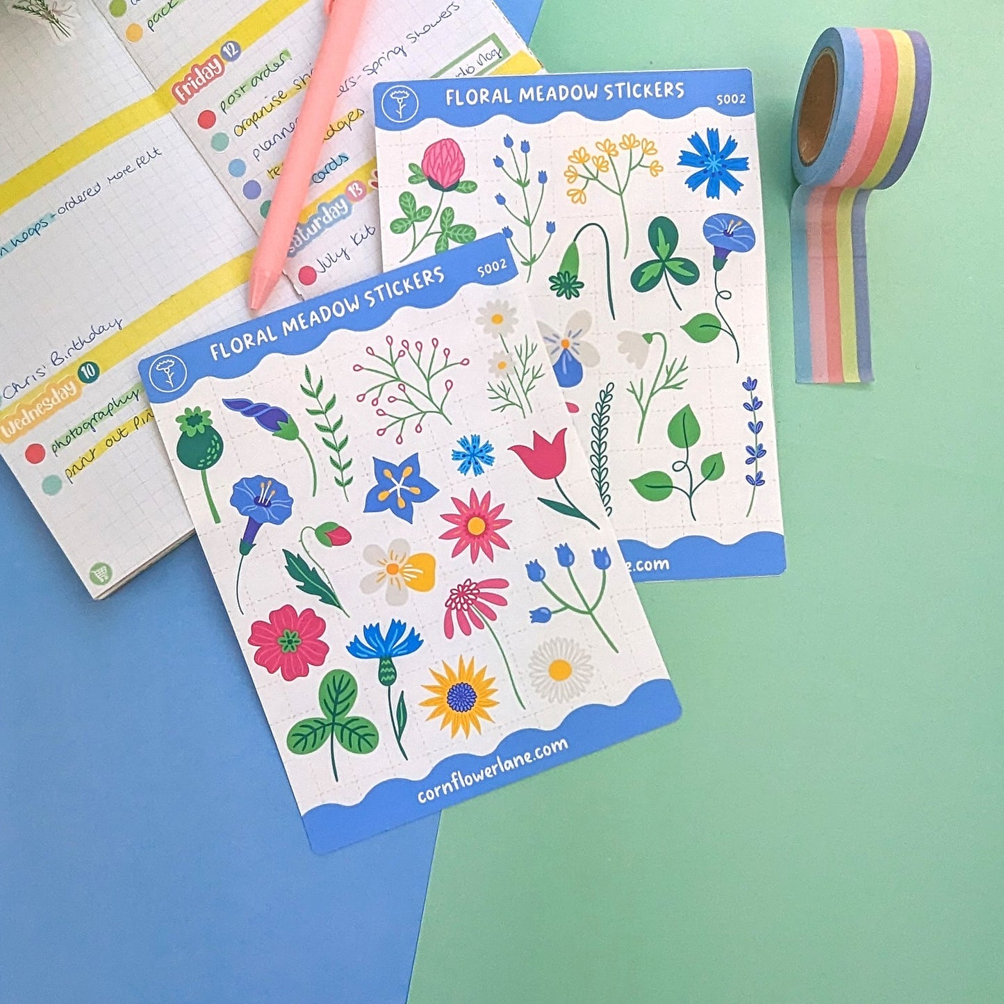 Floral Meadow Sticker Set