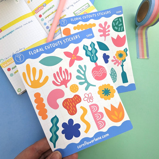 Floral Cutouts Sticker Set