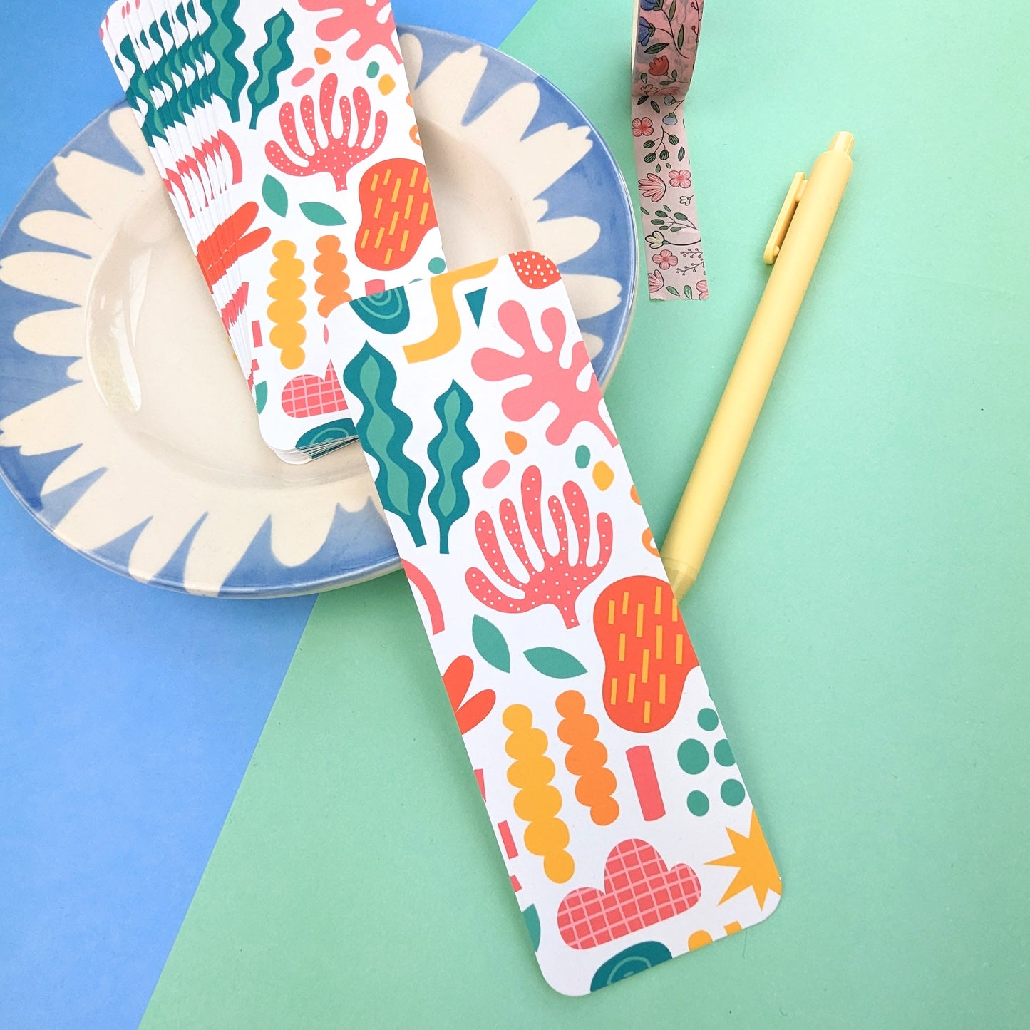 Floral Cutouts Bookmark - Bright