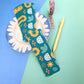 Floral Cutouts Bookmark - Teal