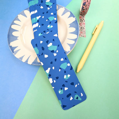 Terrazzo Bookmark - Blue