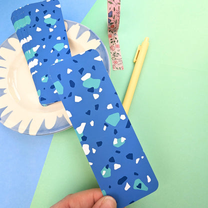 Terrazzo Bookmark - Blue