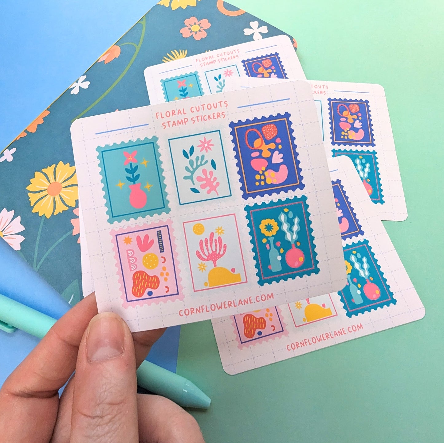 Floral Cutouts Stamp Stickers