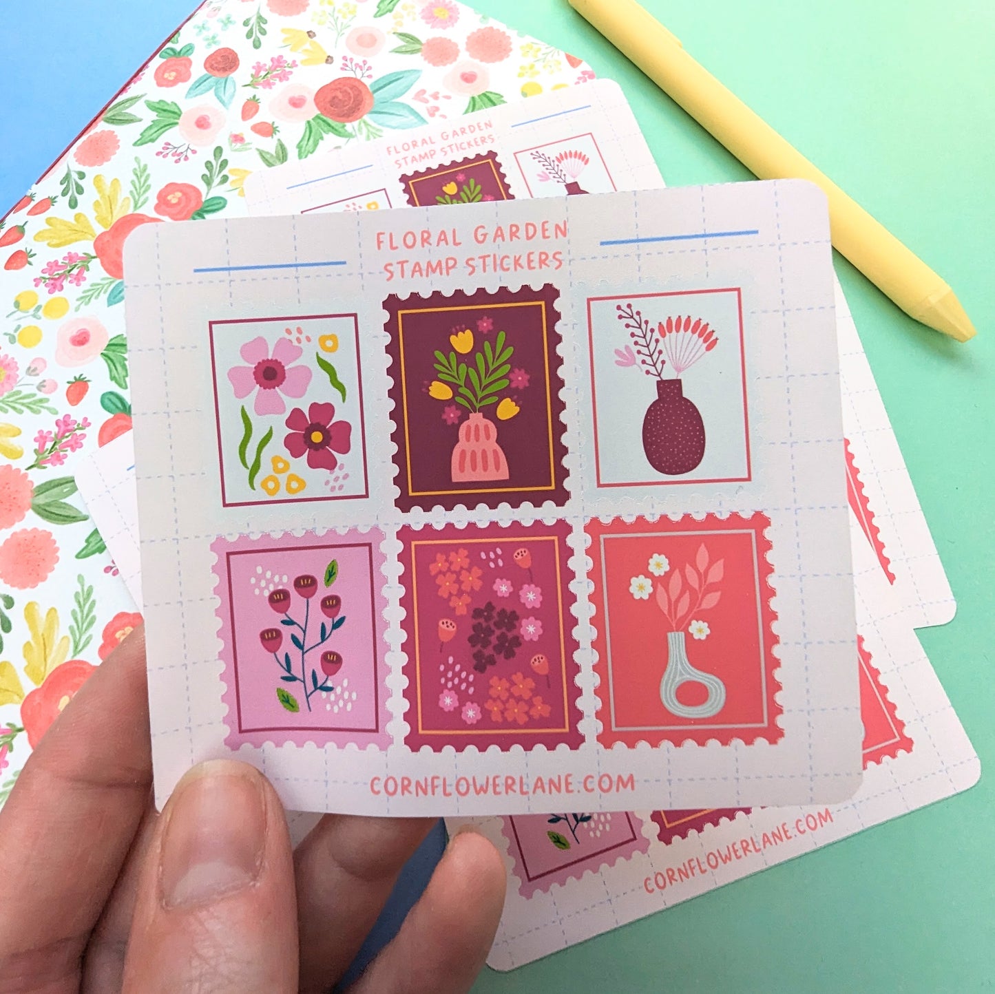 Floral Garden Stamp Stickers