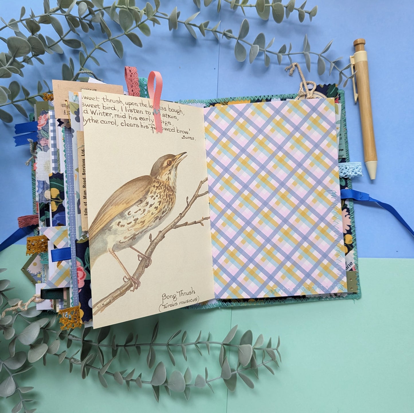 Handmade Rifle Paper Co Fabric Cover Journal