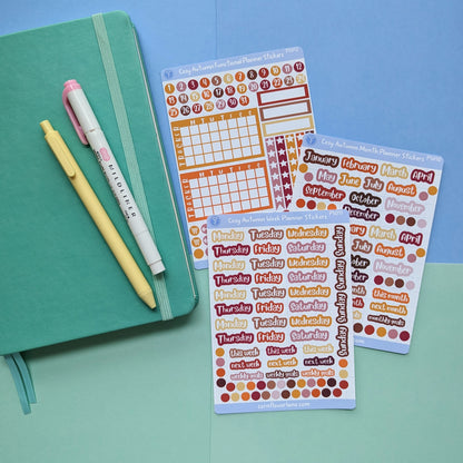 Cosy Autumn Week Planner Sticker Sheet