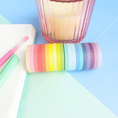 5mm Rainbow Washi Tape - 20 Roll Set