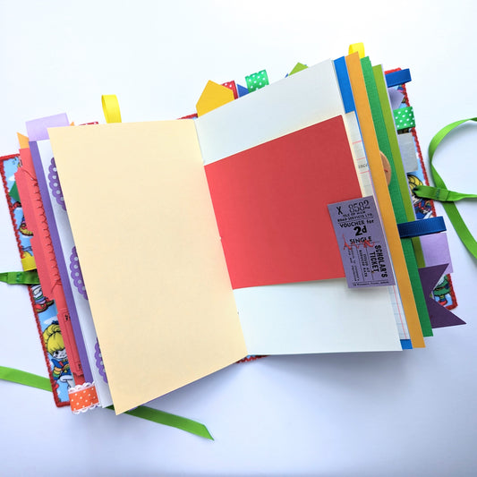 Handmade Rainbow Brite Soft Cover Journal