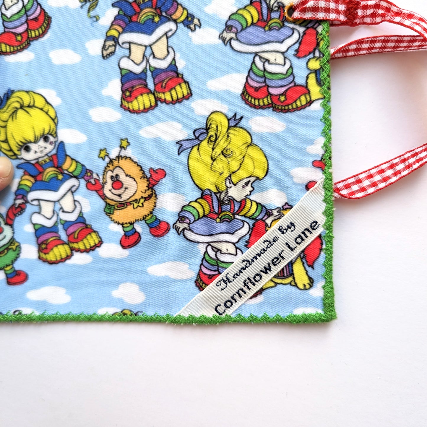 Handmade Rainbow Brite Soft Cover Journal - Green