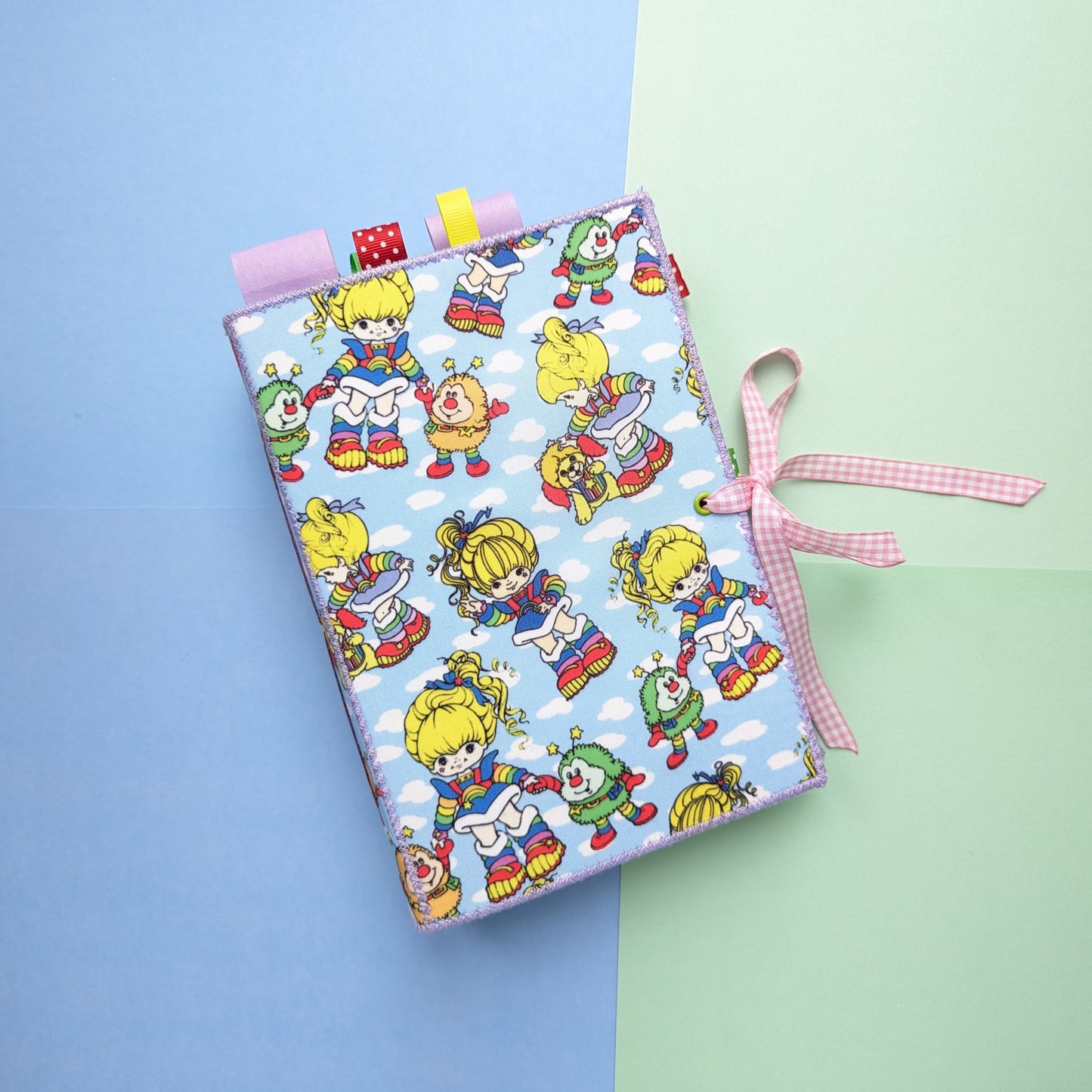 Handmade Rainbow Brite Soft Cover Journal - Lilac