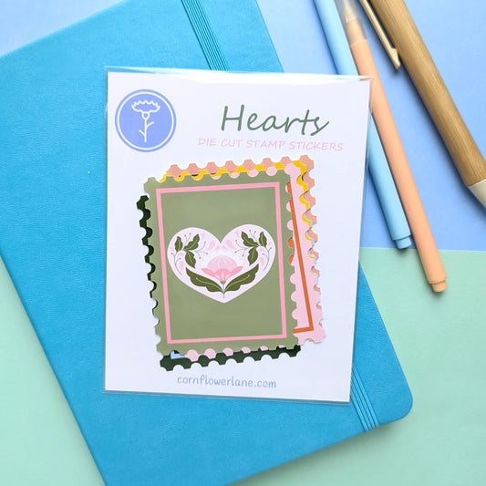 Hearts Die Cut Stickers