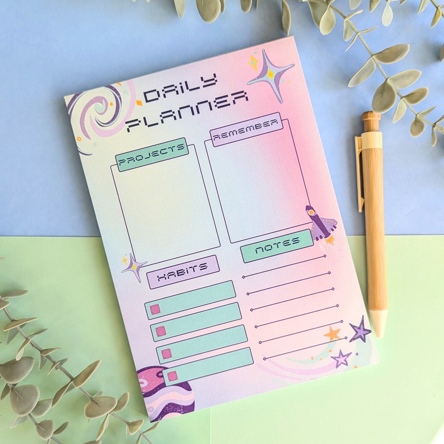 Galaxy Daily Planner Pad A5