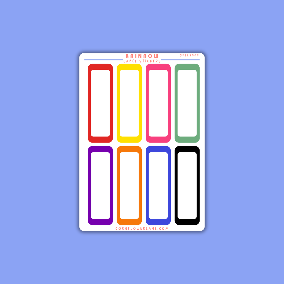 Rainbow Shades Large Label Sticker Sheet