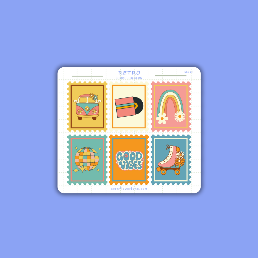 Retro Stamp Stickers