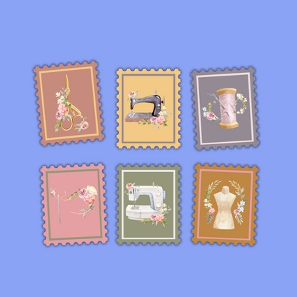 Hobbies Collection – Glossy Stamp Sticker Packs (6 Designs Available)