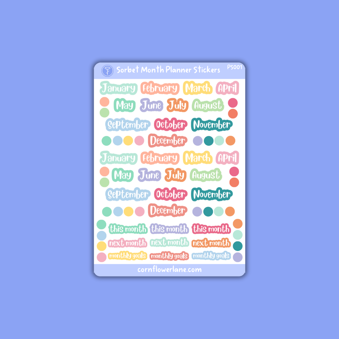 Sorbet Planner Stickers Bundle