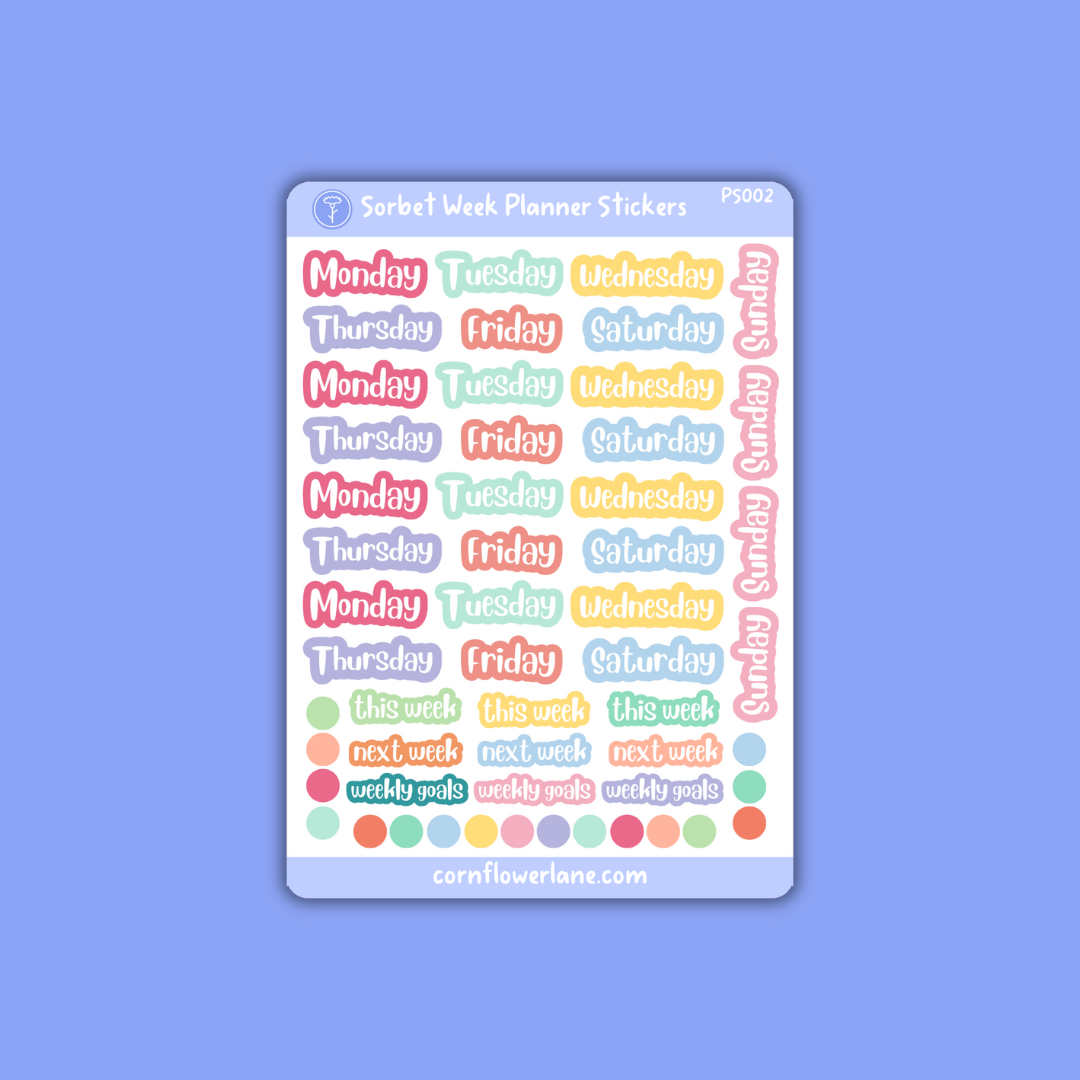 Sorbet Planner Stickers Bundle