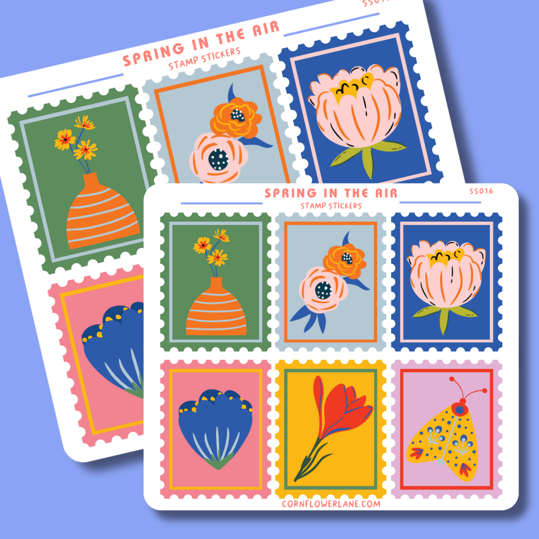 Spring In The Air Stamp Stickers