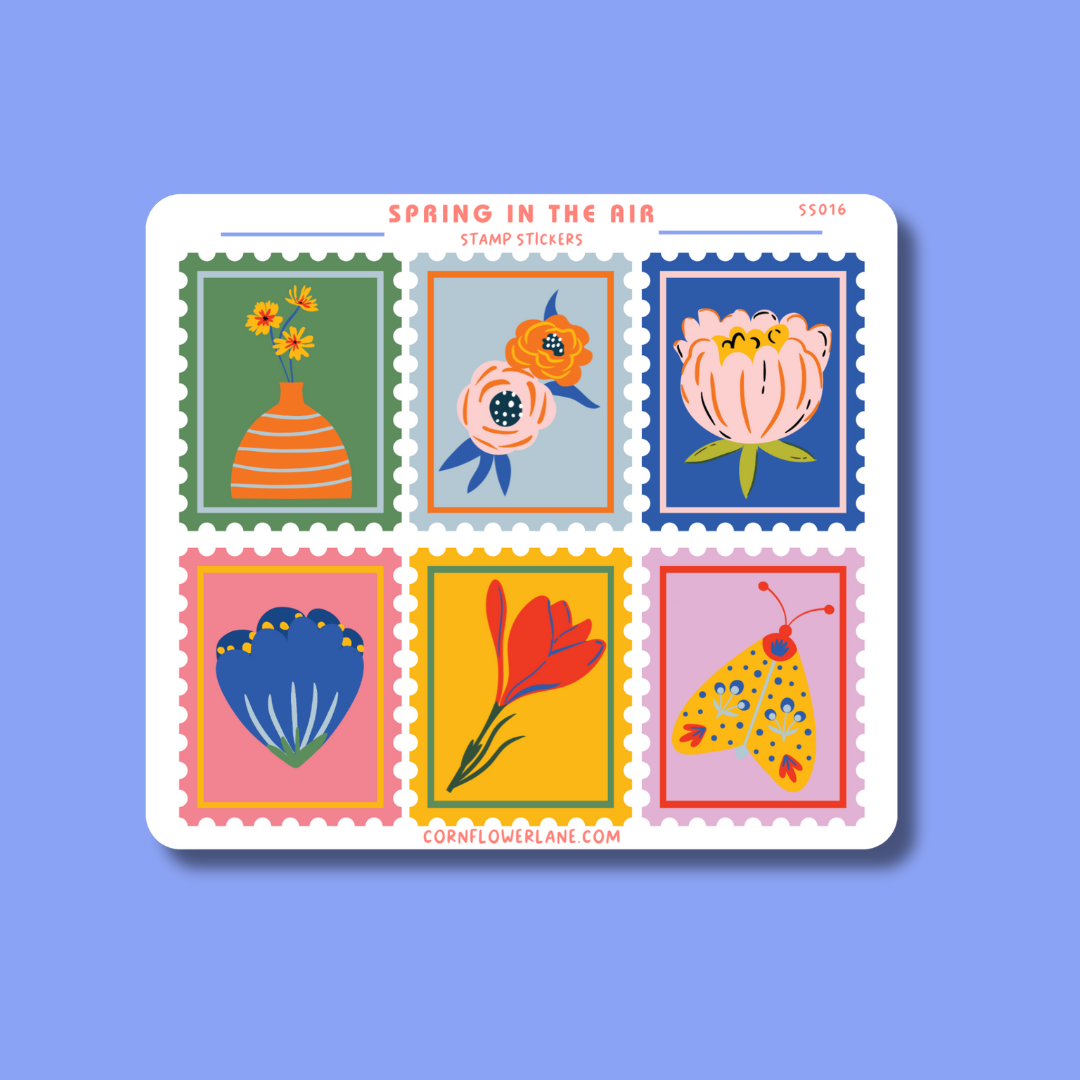 Spring In The Air Stamp Stickers
