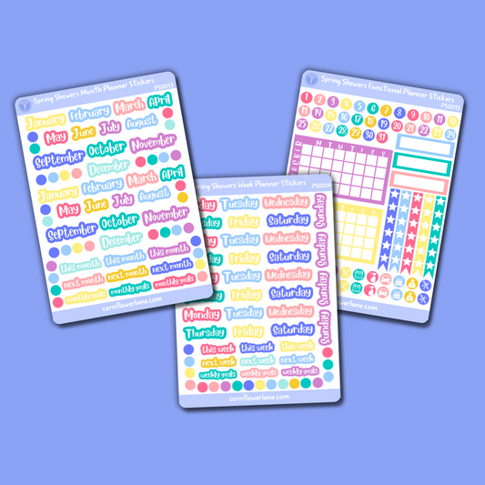 Spring Showers Planner Stickers