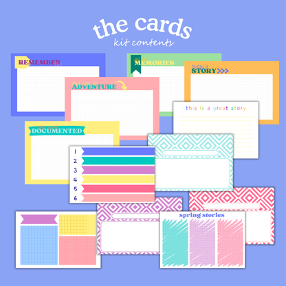 Spring Showers Digital Paper Craft Kit – Papers, Die Cuts & Cards (Digital Download)