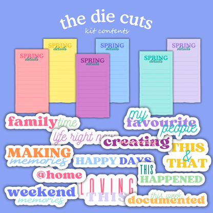 Spring Showers Digital Paper Craft Kit – Papers, Die Cuts & Cards (Digital Download)