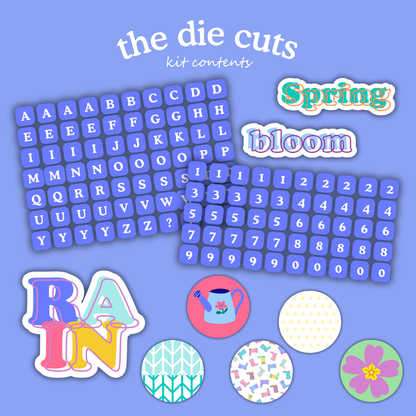 Spring Showers Digital Paper Craft Kit – Papers, Die Cuts & Cards (Digital Download)