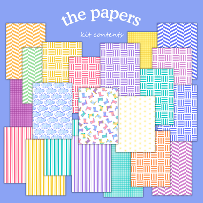 Spring Showers Digital Paper Craft Kit – Papers, Die Cuts & Cards (Digital Download)