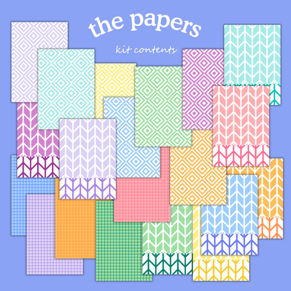 Spring Showers Digital Paper Craft Kit – Papers, Die Cuts & Cards (Digital Download)