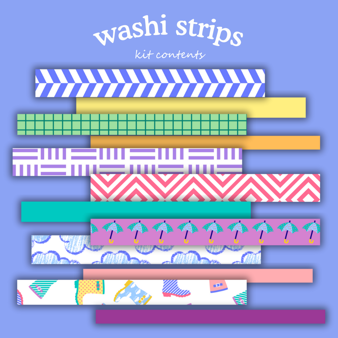 Spring Showers Digital Paper Craft Kit – Papers, Die Cuts & Cards (Digital Download)