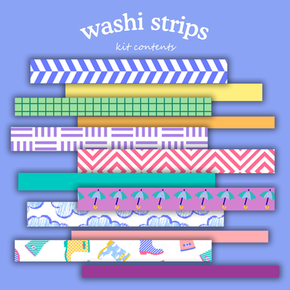 Spring Showers Digital Paper Craft Kit – Papers, Die Cuts & Cards (Digital Download)