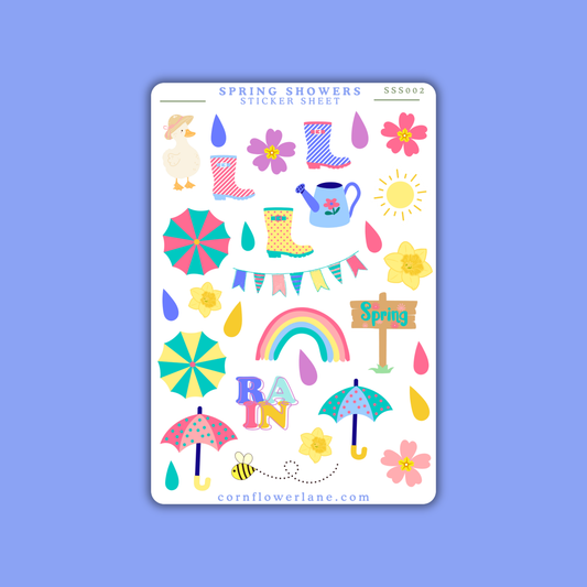Spring Showers Sticker Sheet