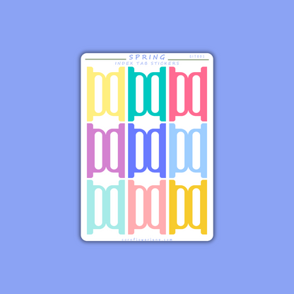 Seasonal Index Tabs Sticker Sheet