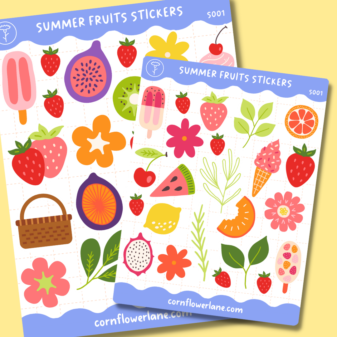 Summer Fruits Sticker Set