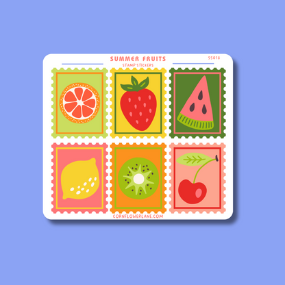 Summer Fruits Stamp Stickers