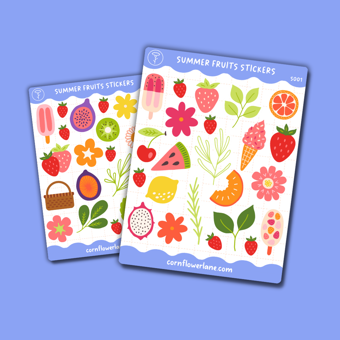 Summer Fruits Sticker Set