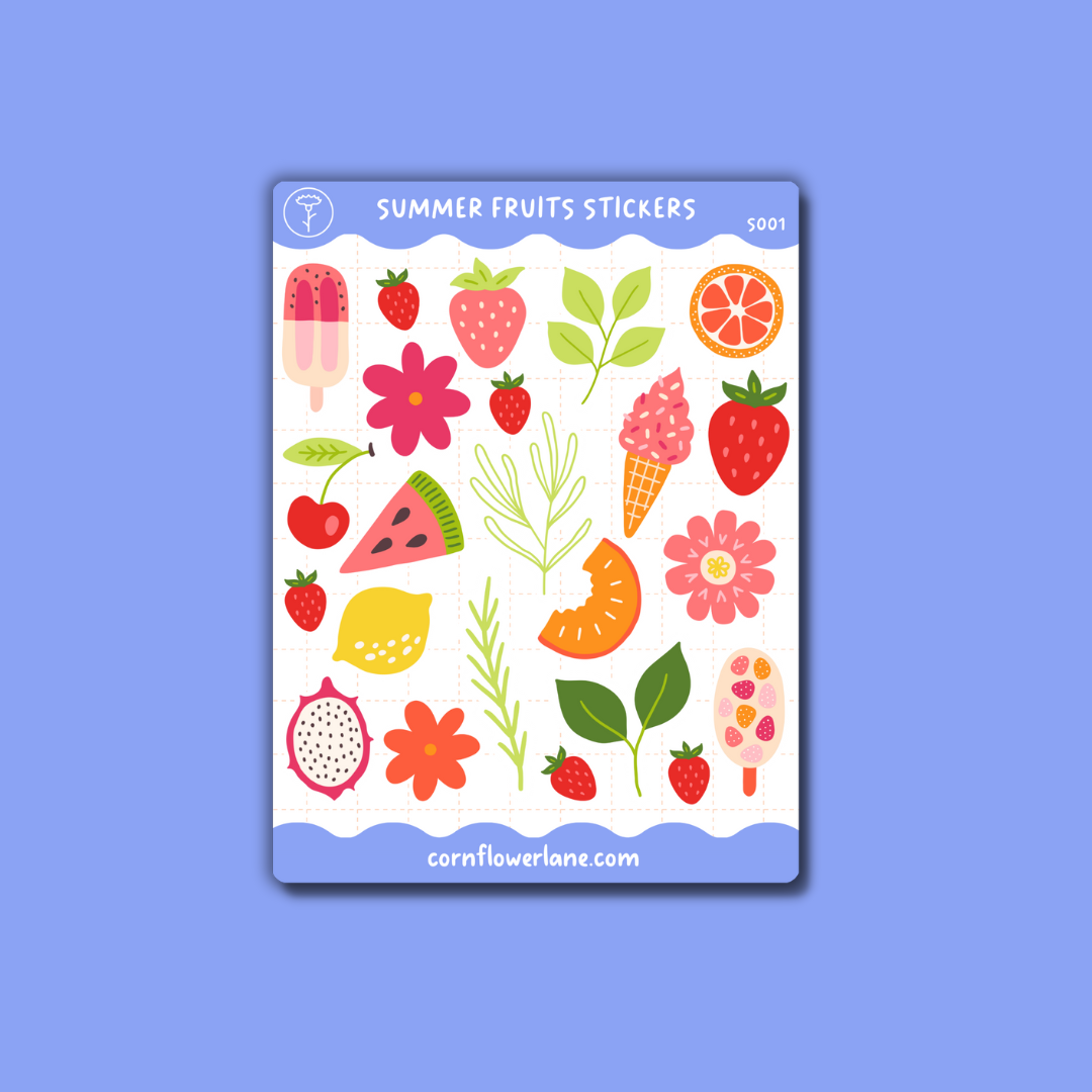 Summer Fruits Sticker Set