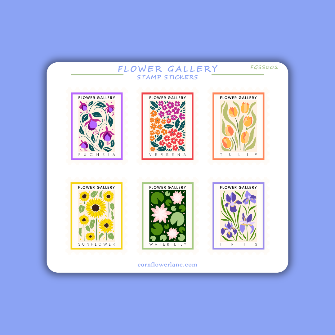 Stamp Stickers - Flower Gallery Collection