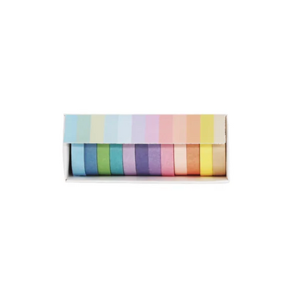 Rainbow Washi Tape - 12 Roll Set Narrow