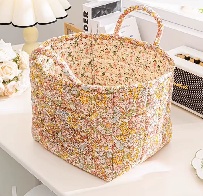 Quilted Storage Tote Bag