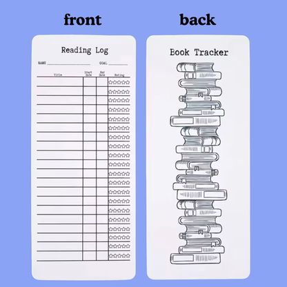 Reading Log & Book Tracker Bookmark