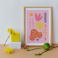 Floral Cutouts Shapes Art Print - 2 sizes available
