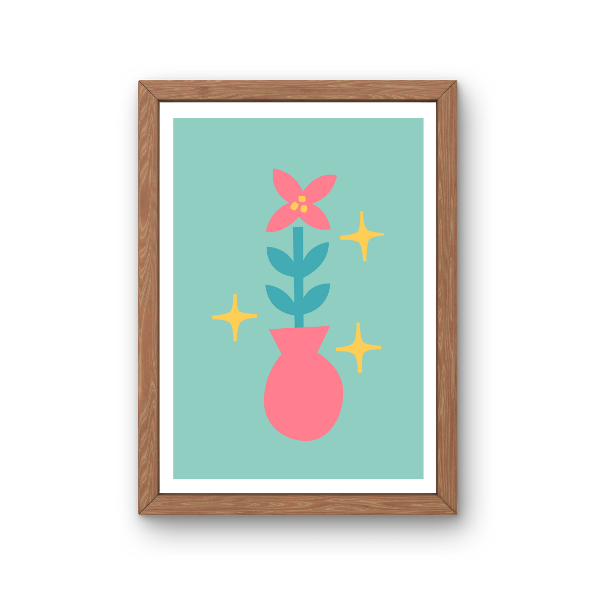 Floral Cutouts Single Bloom Art Print - 2 sizes available