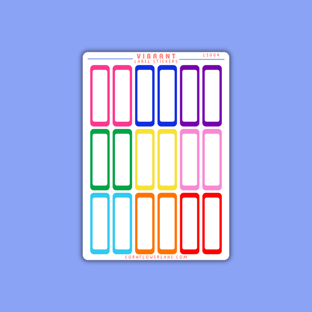 Colour Palette Label Stickers